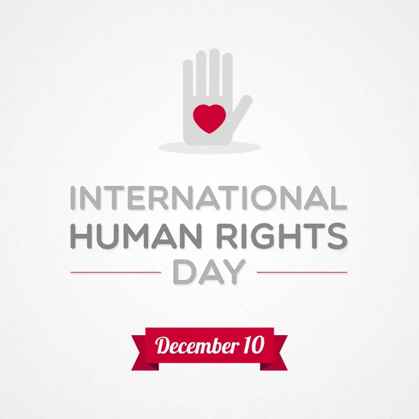 Día Internacional Los Derechos Humanos Diciembre Ilustración Vectorial Diseño Plano — Archivo Imágenes Vectoriales