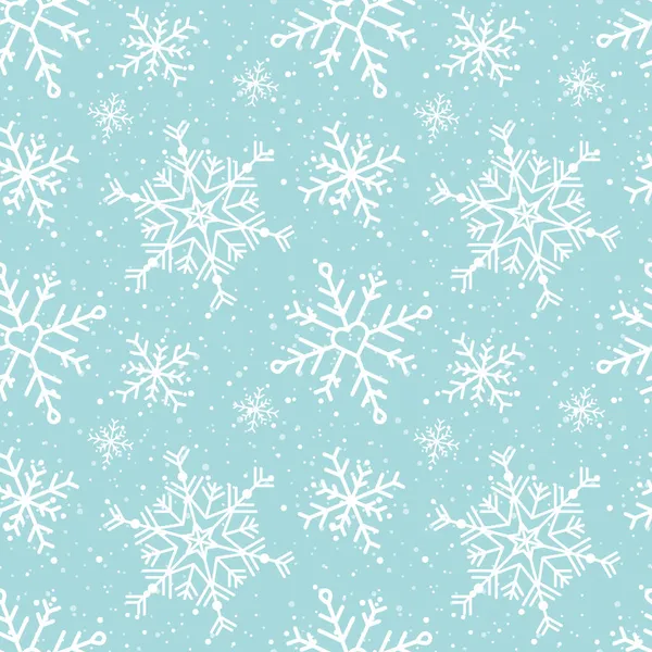 Безшовний Візерунок Сніжинками Зимове Натхнення Різдвяний Сезон Вітальних Листівок Банерів — стоковий вектор