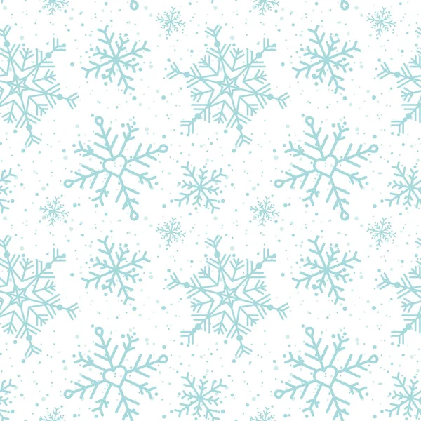 Безшовний Візерунок Сніжинками Зимове Натхнення Різдвяний Сезон Вітальних Листівок Банерів — стоковий вектор