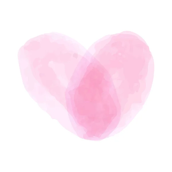 Herzförmiger Farbfleck Liebessymbol Handgezeichnet Mit Filzstift Rosa Fingerabdruck Vektor Illustration — Stockvektor