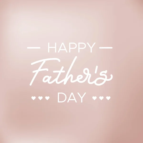 Happy Father Day Blurred Brown Background Vector Illustration Flat Design — Stok Vektör