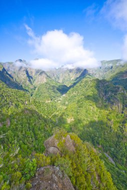 nice mountains in Madeira island with sky