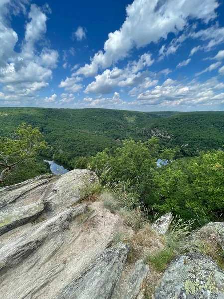 Parc National Podyji République Tchèque Avec Rivière Dyje Photo Haute — Photo