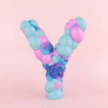 Pastel renkli balonlardan yapılmış ünlem işareti. Nazikçe sorulan sorular olumlu bir cevap getirir. Pastel pembe arka planda düz uzandı.