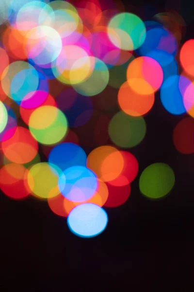 Blurry Lights Bokeh Lights Defocused Holiday Illumination Christmas Background — Stock Photo, Image