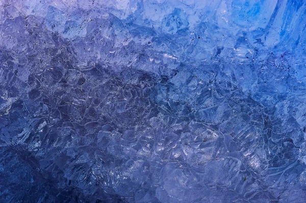 Textura Gelo Natural Com Rachaduras Cor Vibrante Ano 2022 Veri — Fotografia de Stock