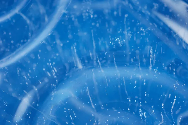 Bolhas Que Sobem Fundo Congelaram Gelo Azul Transparente Padrão Gelo — Fotografia de Stock