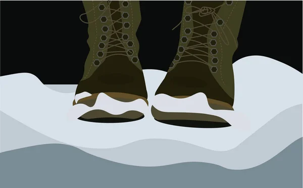 Kış ayakkabıları. Soğuk kış için sıcak botlar.