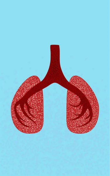 Lungs icon. Colorful illustration of human lungs isolated — 图库矢量图片