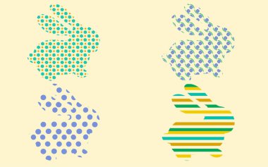 Güzel Paskalya Tavşanları. Mutlu Paskalyalar.