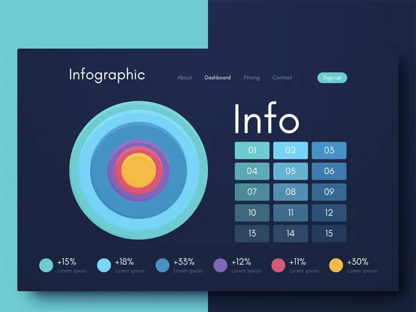 Elementos Vectoriales Infografía Moderna Para Folletos Negocios Uso Sitio Web — Vector de stock