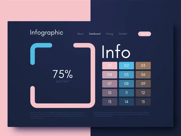 Elementos Vetoriais Infográficos Modernos Para Brochuras Negócios Uso Site Brochura — Vetor de Stock