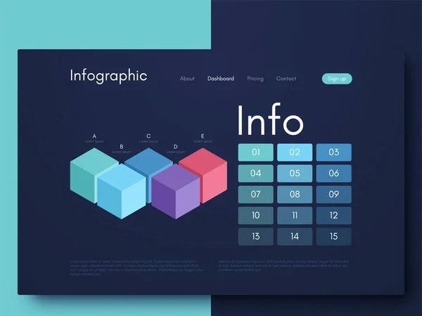 Elementi Vettoriali Infografici Moderni Brochure Aziendali Utilizzo Sito Web Brochure — Vettoriale Stock