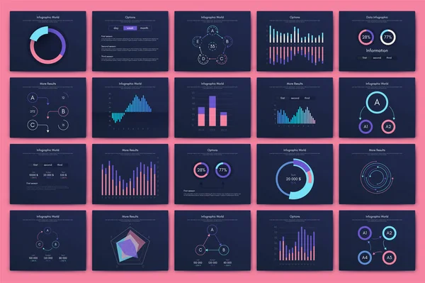 Infográficos Gráficos Vetoriais Com Telefone Celular Modelo Para Criação Aplicativos — Vetor de Stock