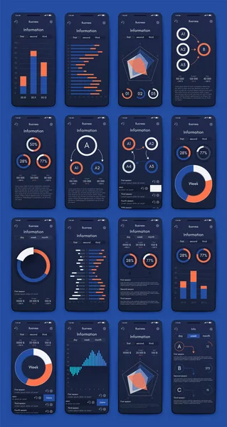 Vektorová Grafika Mobilním Telefonem Šablona Pro Vytváření Mobilních Aplikací Rozvržení — Stockový vektor