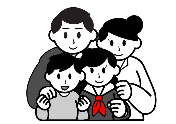 Szczęśliwa Rodzina Rodziców Dzieci — Zdjęcie stockowe