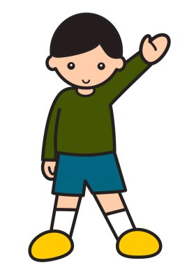 Gülümseyen sevimli bir çocuk.