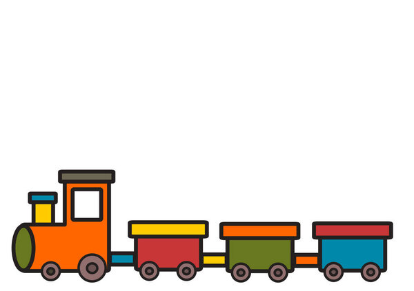 милый и красочный поезд