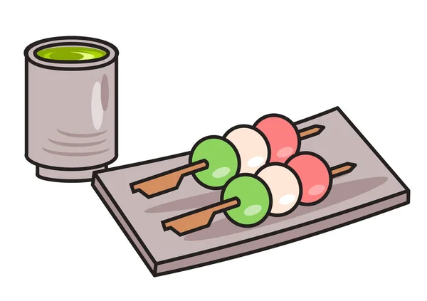 Japanese Traditinal Sweet Greentea — 스톡 사진