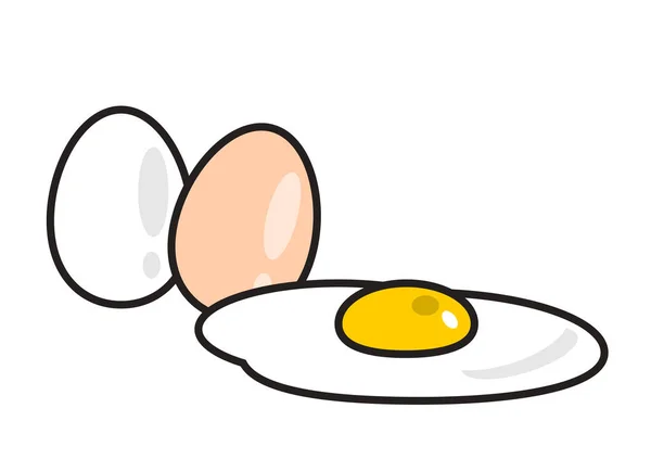 Яєчні Шкаралупи Смажене Яйце — стокове фото