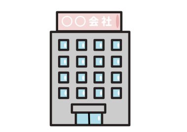 ofis binası illüstrasyon çizgi film biçimi