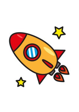 Uzay roket fırlatma illüstrasyon