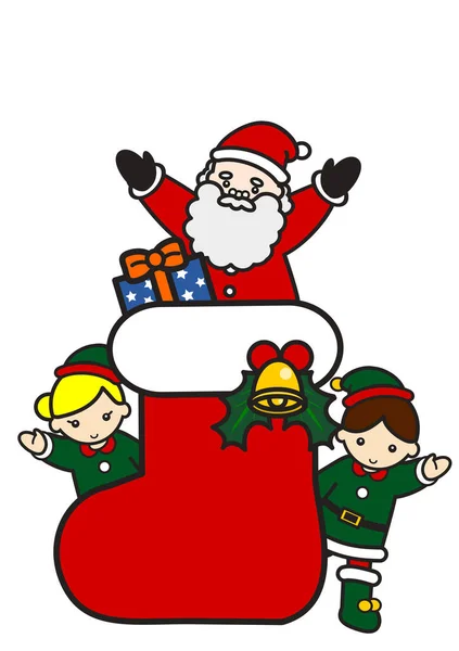 Santa Claus Christmas Boots Christmas Dwarf — Stock Photo, Image