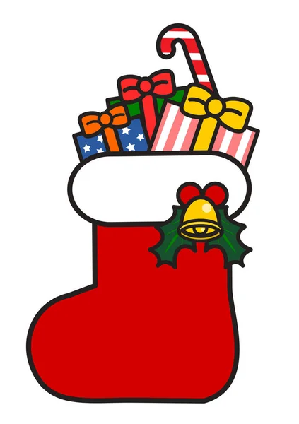 Presents Santa Christmas Boot — Stock Photo, Image