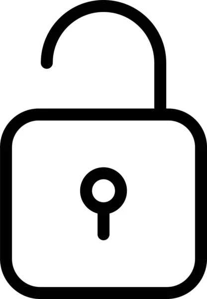 Πρόσβαση Κλειδαριά Ανοιχτό Εικονίδιο Στυλ Περίγραμμα — Διανυσματικό Αρχείο
