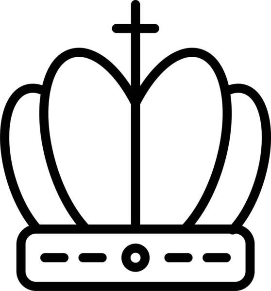 Capilla Católica Icono Iglesia Estilo Del Esquema — Vector de stock