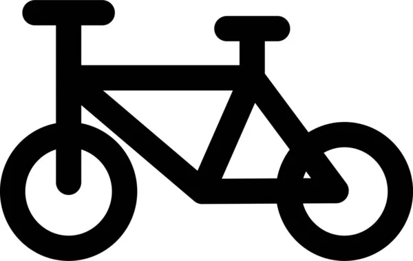 Cyklistické Cvičení Ikona Pevném Stylu — Stockový vektor
