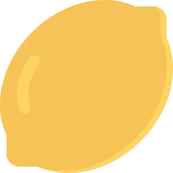 Икона Лимона Цитрусовых Плоском Стиле — стоковый вектор