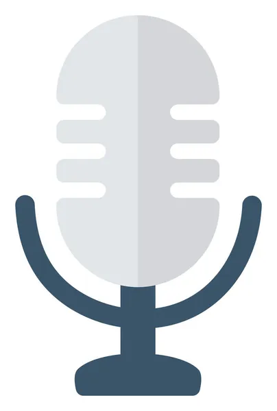 Audio Mic Mike Icon Flat Style — Stock Vector