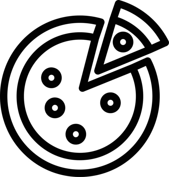 Варить Иконку Пиццы Стиле Наброска — стоковый вектор
