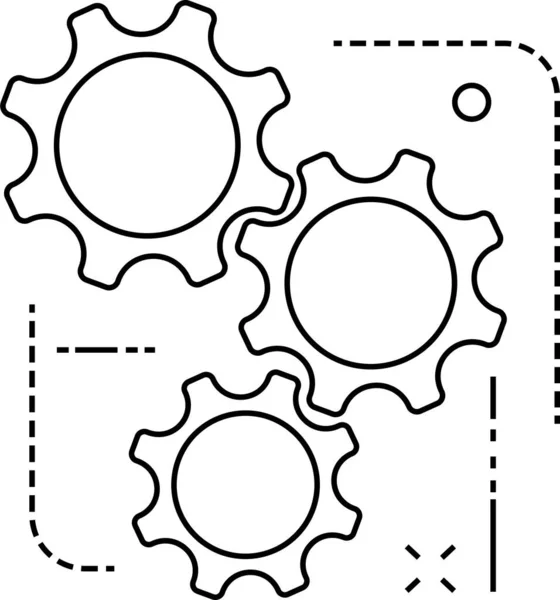 Значок Конфигурационного Оборудования Стиле Outline — стоковый вектор