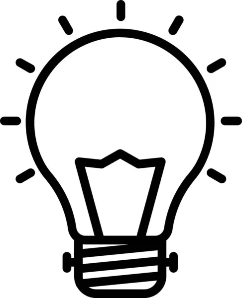 Значок Лампочки Електрики Контурному Стилі — стоковий вектор