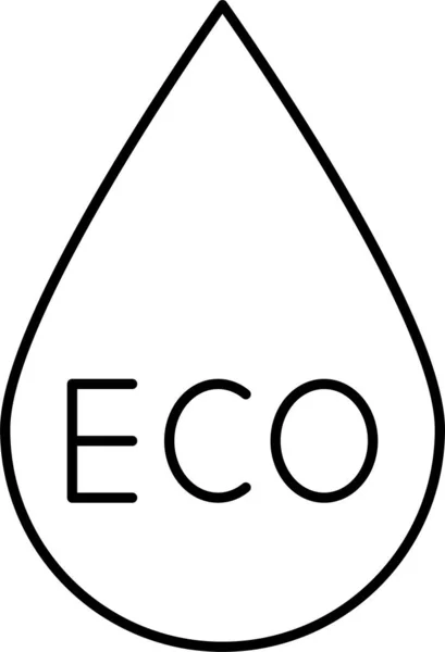 Aceite Eco Gota Icono — Vector de stock