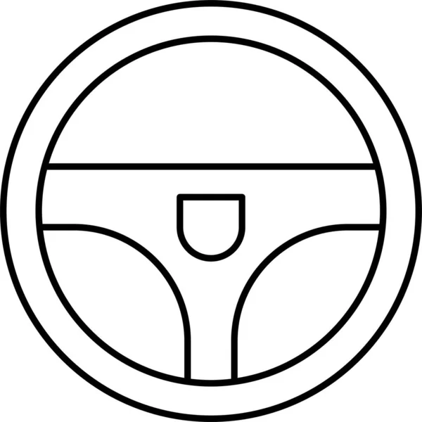 Cab Car Steering Icon Outline Style — Wektor stockowy