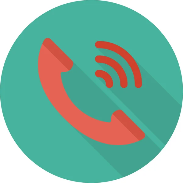 Звонок Контактный Телефон Значок Плоском Стиле — стоковый вектор