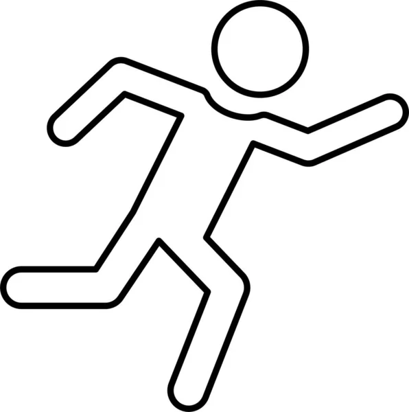 Atletický Šampion Maraton Ikona Obrysu Stylu — Stockový vektor