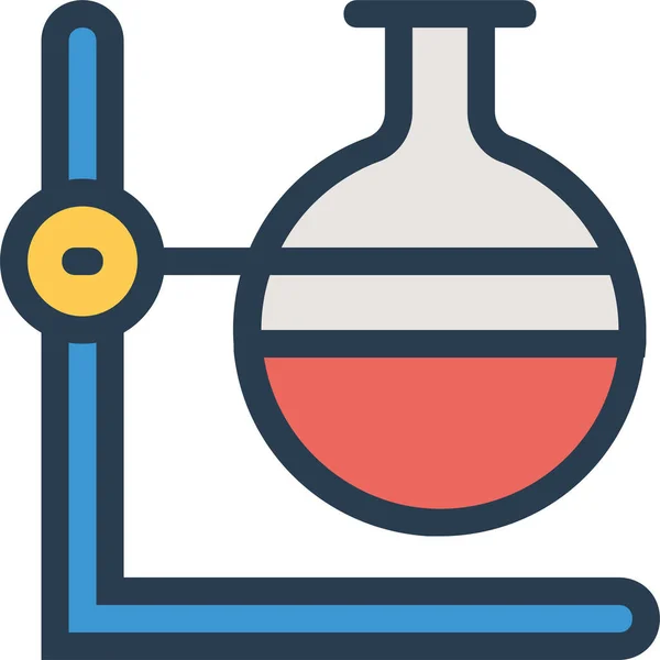 Icono Laboratorio Química Estilo Contorno Lleno — Archivo Imágenes Vectoriales