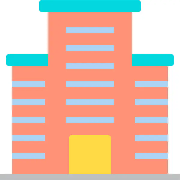 Edificio Apartamentos Icono Ciudad Estilo Plano — Vector de stock