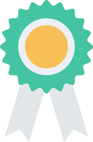 Ikona Nagrody Odznaki Płaskim Stylu — Wektor stockowy