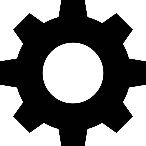 Control Gear Opties Pictogram Massieve Stijl — Stockvector