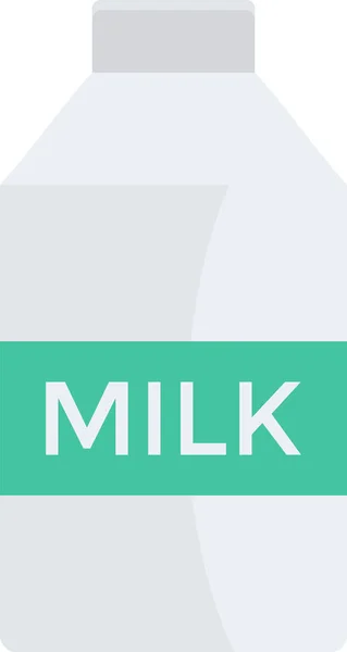 Пляшка Молочну Ікону Плоскому Стилі — стоковий вектор