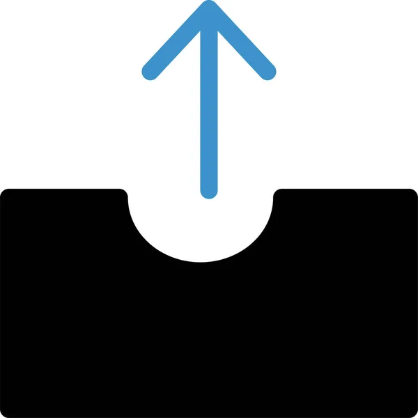 Icono Paquete Caja Flecha Estilo Plano — Vector de stock