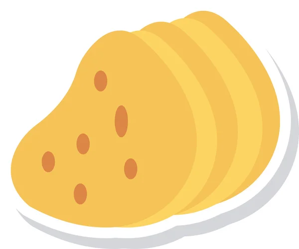 Ikon Muffin Roti Toko Roti Dalam Gaya Datar - Stok Vektor