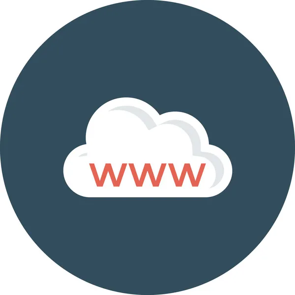Cloud Websitesymbol Flachen Stil — Stockvektor