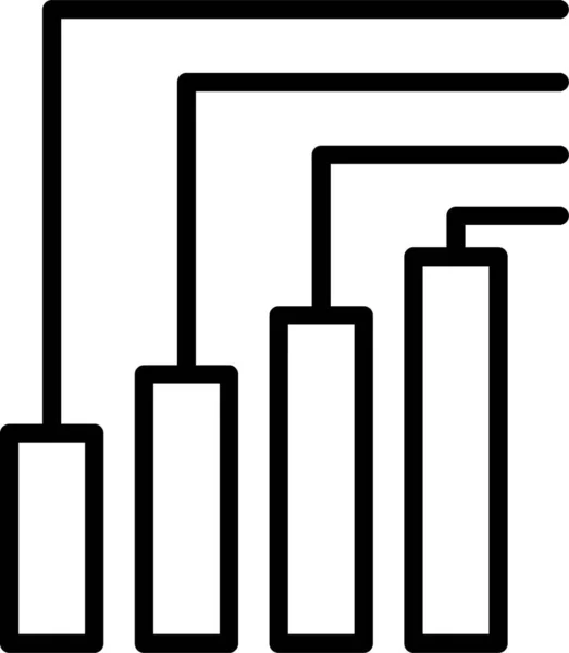 Graph Analytics Statistics Icon Outline Style — Stock Vector