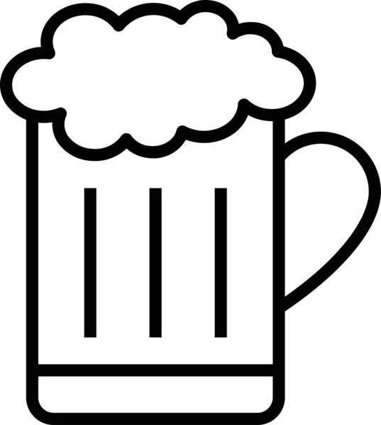 Alkoholgetränk Ikone Umrissen — Stockvektor